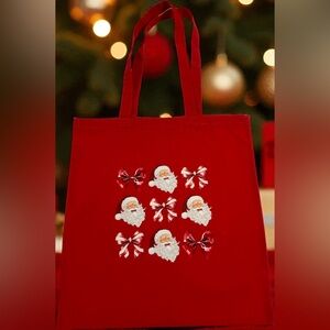 Christmas Tote Bag Red Christmas Bag Tote Bag